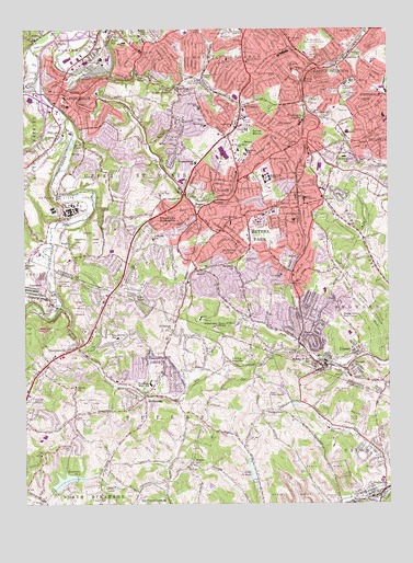 Bridgeville, PA USGS Topographic Map