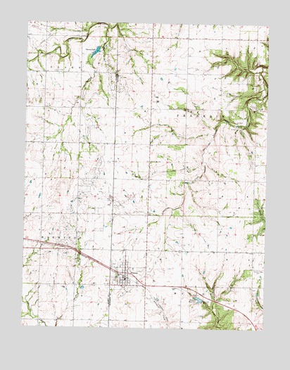 Bronson, KS USGS Topographic Map