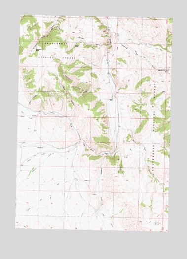 Caboose Canyon, MT USGS Topographic Map