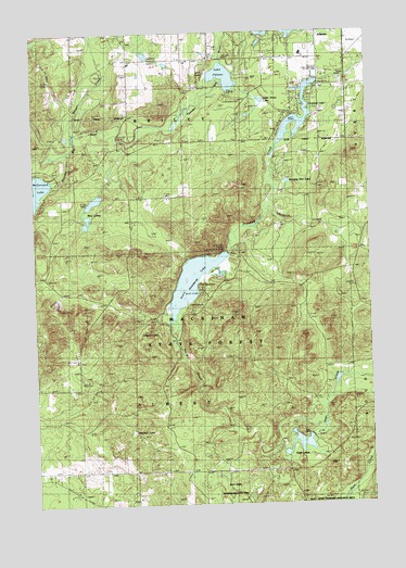 Crooked Lake, MI USGS Topographic Map