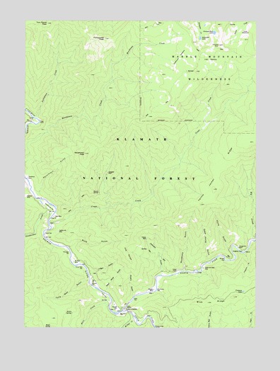 Forks of Salmon, CA USGS Topographic Map