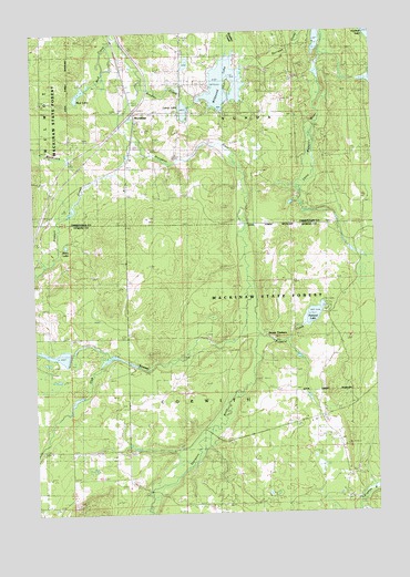 Green Timbers, MI USGS Topographic Map