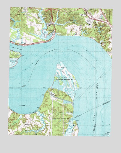 Hog Island, VA USGS Topographic Map