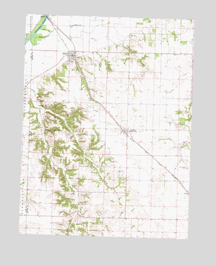 Oakford, IL USGS Topographic Map