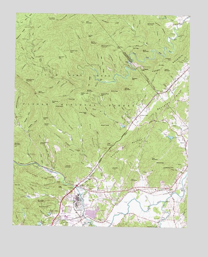Pisgah Forest, NC USGS Topographic Map