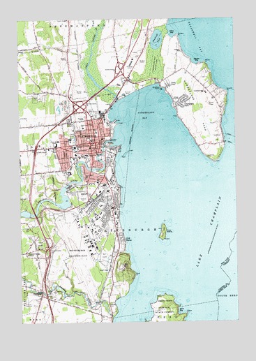 Plattsburgh, NY USGS Topographic Map