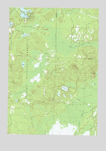 Shay Lake, WI USGS Topographic Map