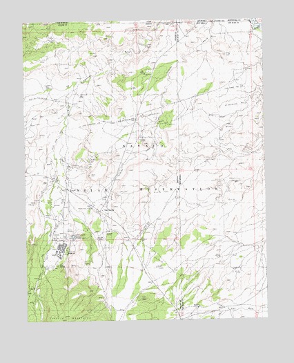 Teec Nos Pos, AZ USGS Topographic Map