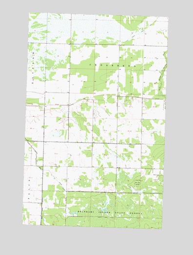 Warroad SW, MN USGS Topographic Map