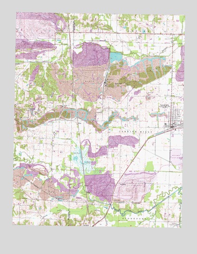 Carrier Mills, IL USGS Topographic Map