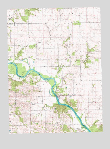 Cedar Bluff, IA USGS Topographic Map