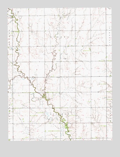 Chase NE, KS USGS Topographic Map