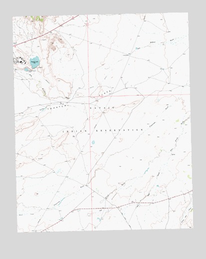 Chuska Lake, NM USGS Topographic Map