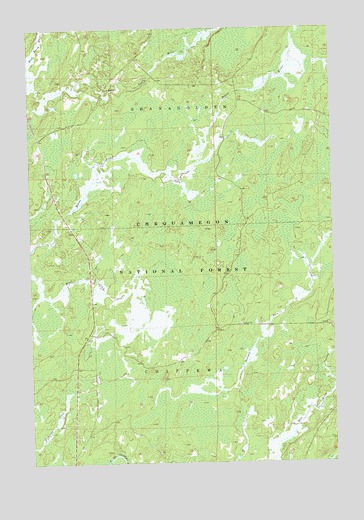 Clam Lake SE, WI USGS Topographic Map