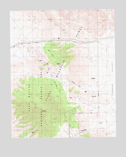 Clark Mountain, CA USGS Topographic Map