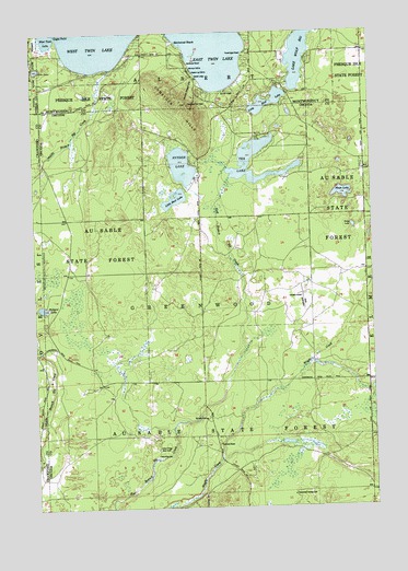 Comstock Hills, MI USGS Topographic Map