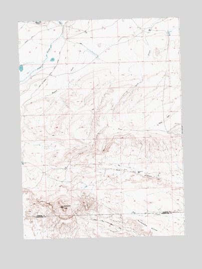 Continental Peak, WY USGS Topographic Map