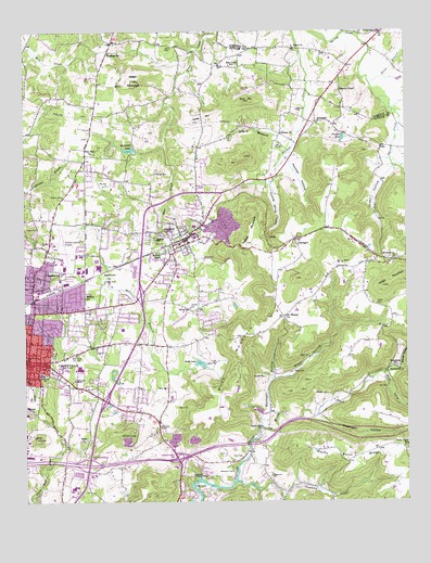 Cookeville East, TN USGS Topographic Map