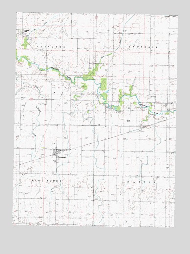 Cooksville, IL USGS Topographic Map
