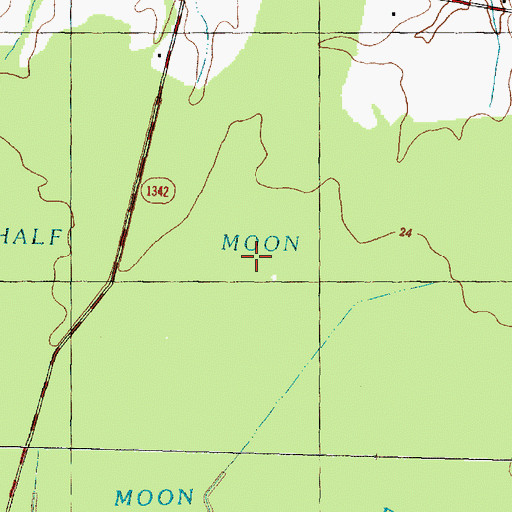 Topographic Map of Half Moon Pocosin, NC