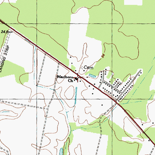 Topographic Map of Marlboro Church, NC