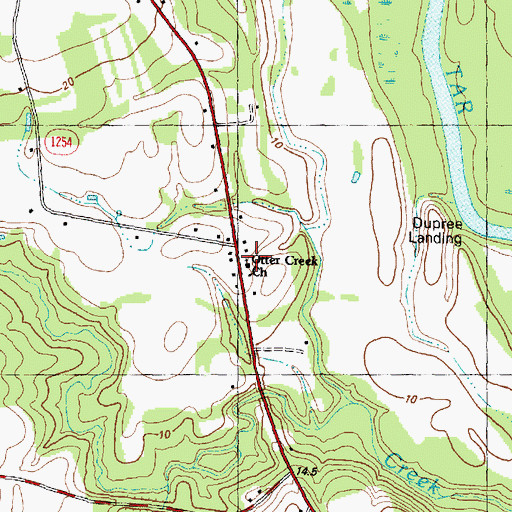 Topographic Map of Otter Creek Church, NC