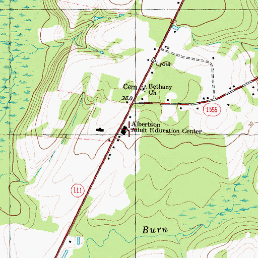 Topographic Map of Albertson Adult Education Center, NC