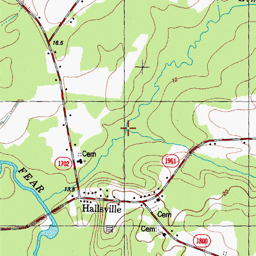 Topographic Map of Maple Creek, NC