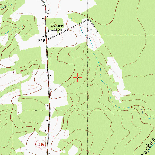 Topographic Map of Tickahoe, NC