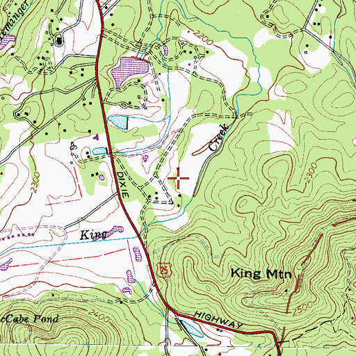 Topographic Map of Kingswood, NC