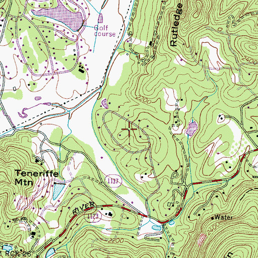 Topographic Map of Tranquility, NC