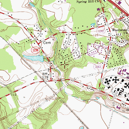 Topographic Map of Westover II, NC