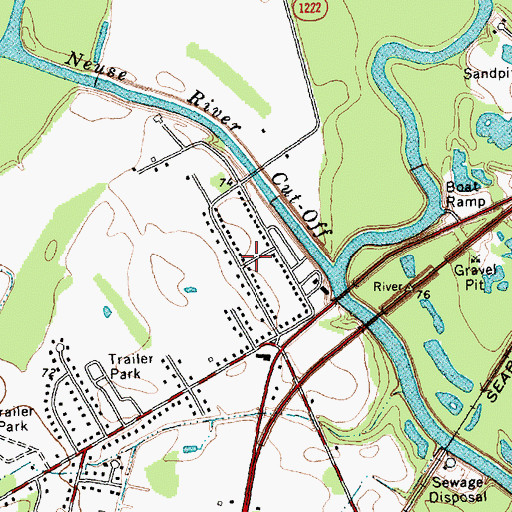 Topographic Map of Mar-Mac Village, NC