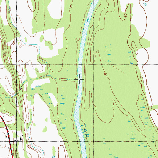 Topographic Map of Whiskey Branch (historical), NC