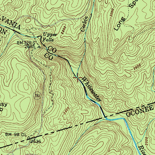 Topographic Map of Corbin Creek, NC