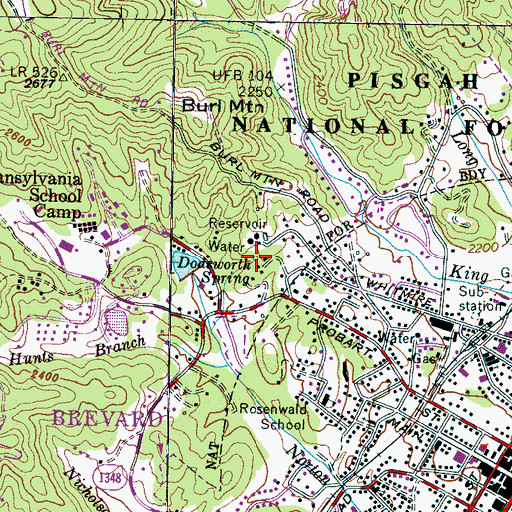 Topographic Map of Dodsworth Spring, NC