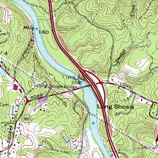 Topographic Map of Ducker Creek, NC