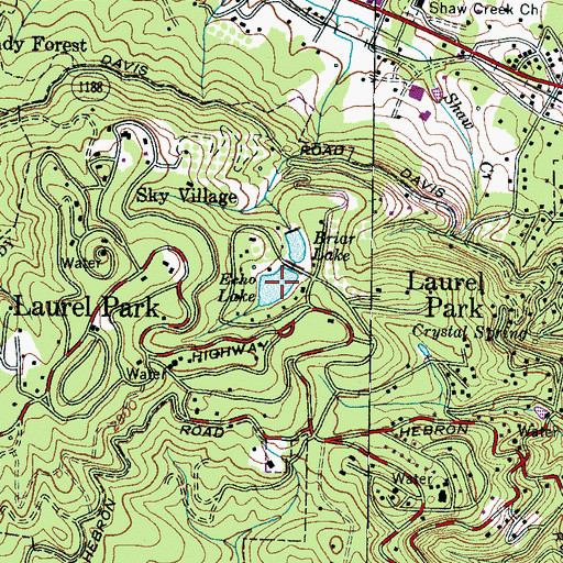 Topographic Map of Echo Lake, NC