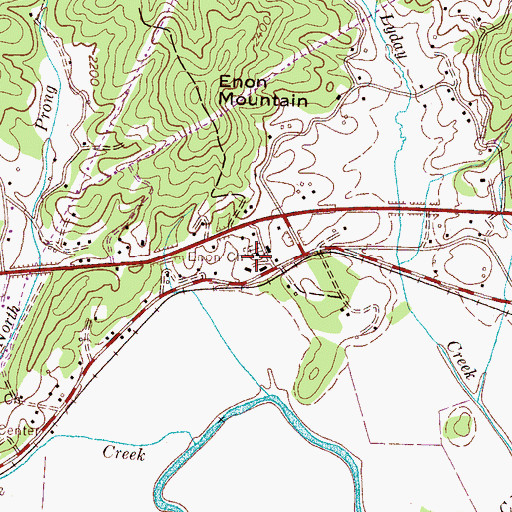 Topographic Map of Enon Church, NC
