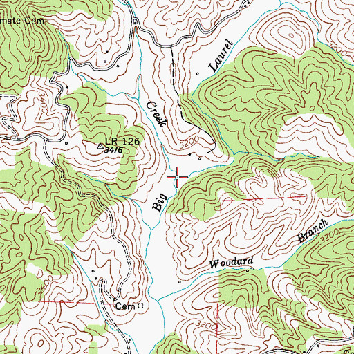 Topographic Map of Kilby Creek, NC