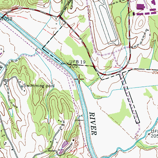 Topographic Map of Kimsey Creek, NC