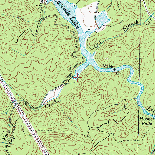 Topographic Map of Laurel Creek, NC