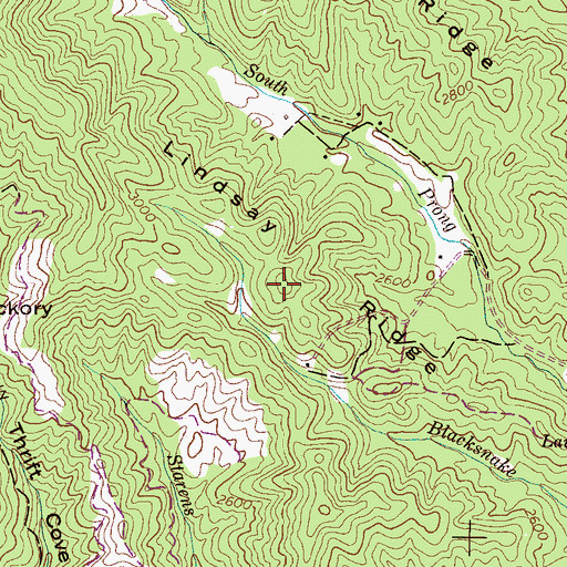 Topographic Map of Lindsay Ridge, NC