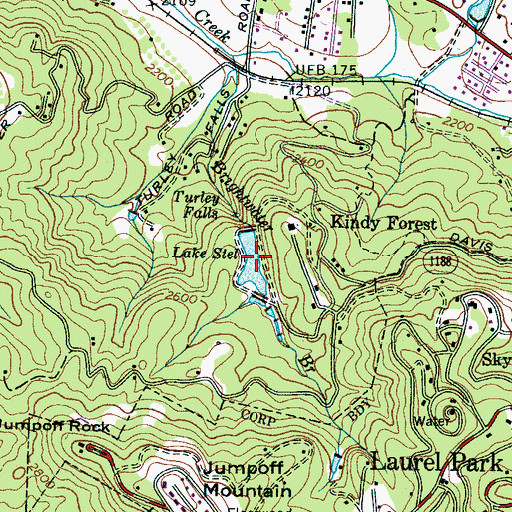 Topographic Map of Lake Stel, NC