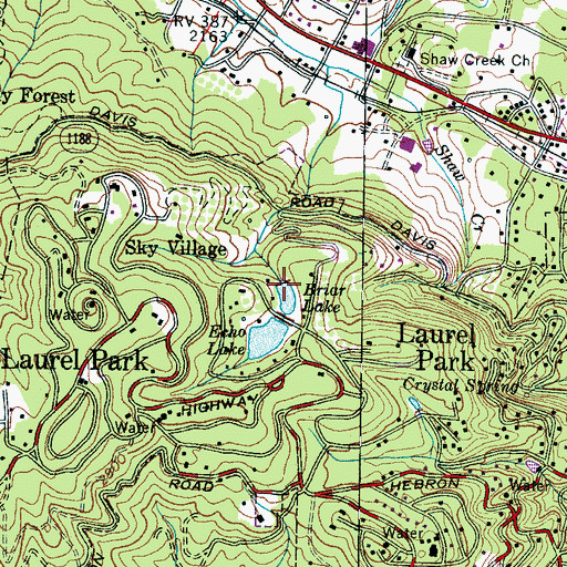Topographic Map of Briar Lake Dam, NC