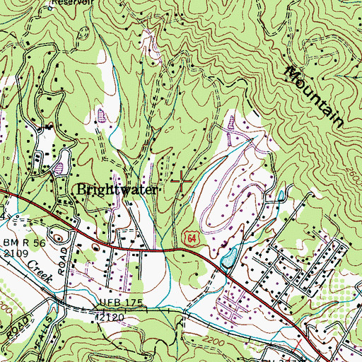 Topographic Map of Brightwater East, NC