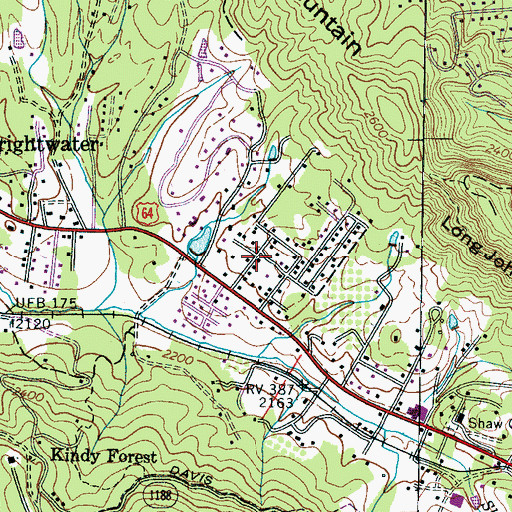Topographic Map of Hunter Crossing, NC