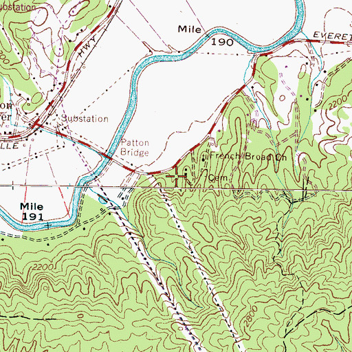 Topographic Map of Thomas Woods, NC