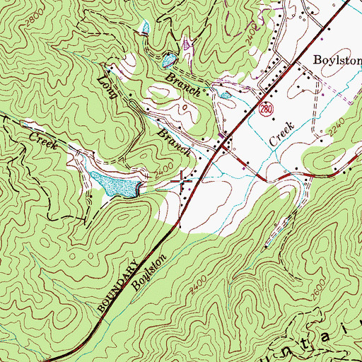 Topographic Map of Laurel Lake Estates, NC