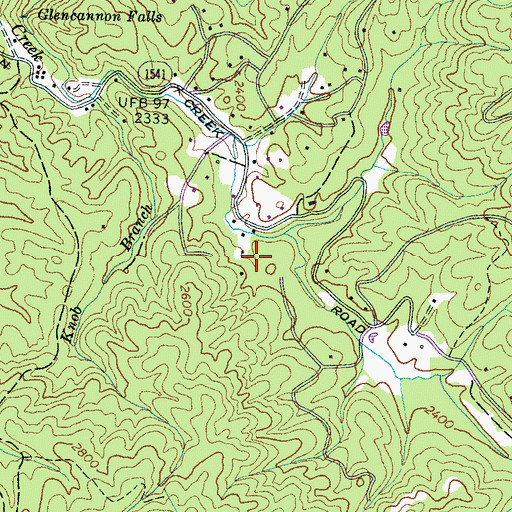 Topographic Map of Stoney Brook, NC